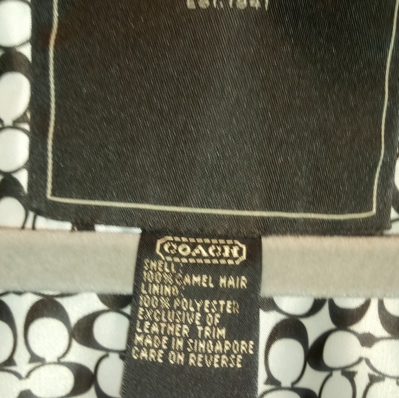 Vintage Coach Camel Hair Leather trim Coat - Picture 8 of 8